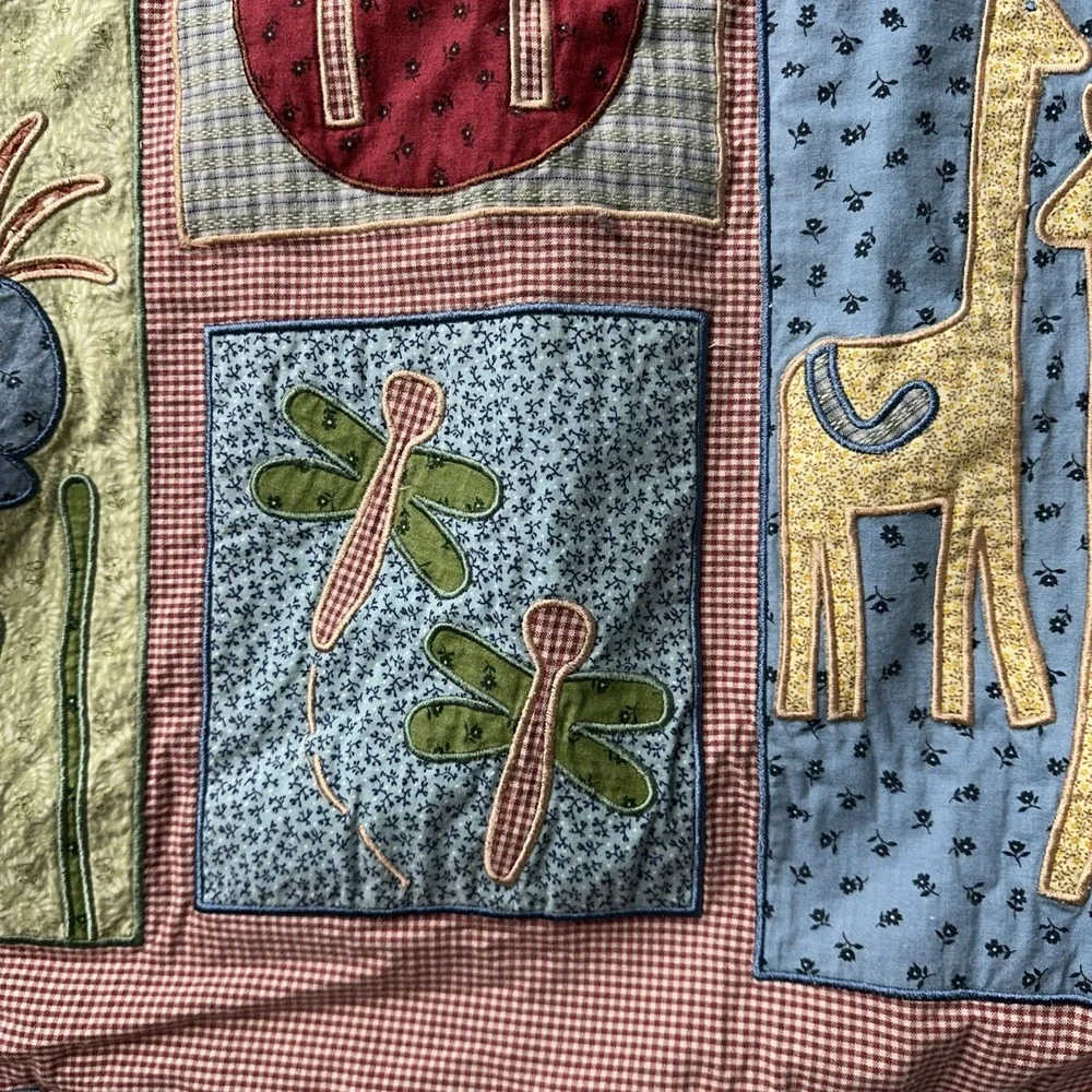 Vintage‎ Noahs Ark Animals Baby Crib Quilt Sheep Turtles Whales Niko